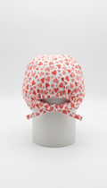 Gorro quirúrgico corazones coral ajustable