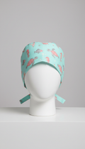 Gorro médico lazo animalitos aqua